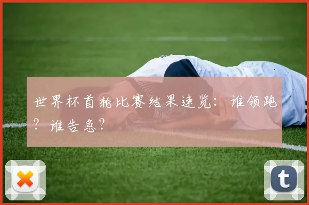 世界杯首轮比赛结果速览:谁领跑?谁告急?